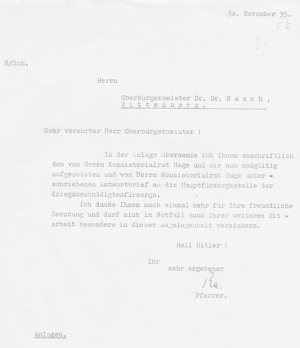 Dankschreiben an den NS-OB 30.11.1935