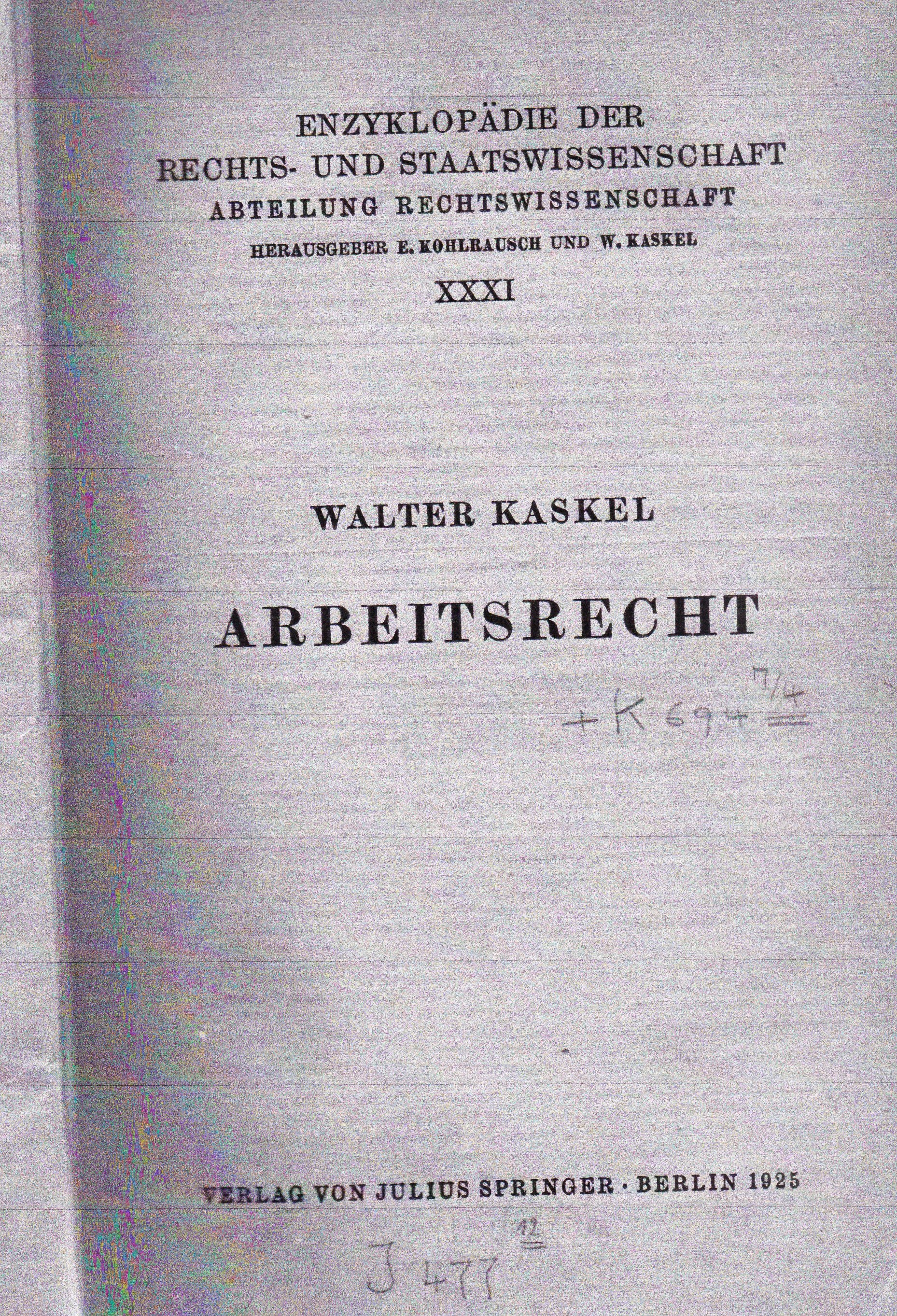 Kaskel Deckblatt